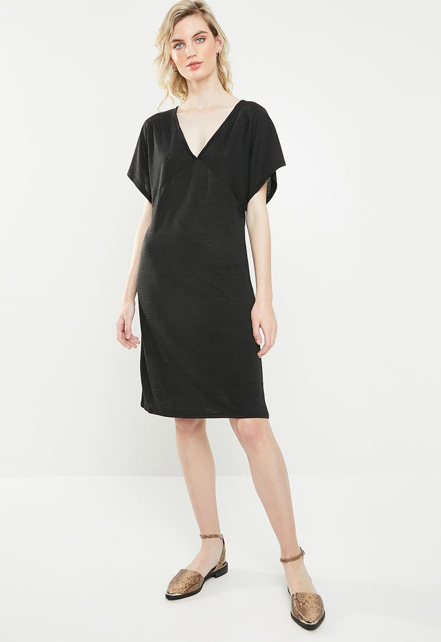 Jacqueline de Yong - Lora short sleeve dress - black