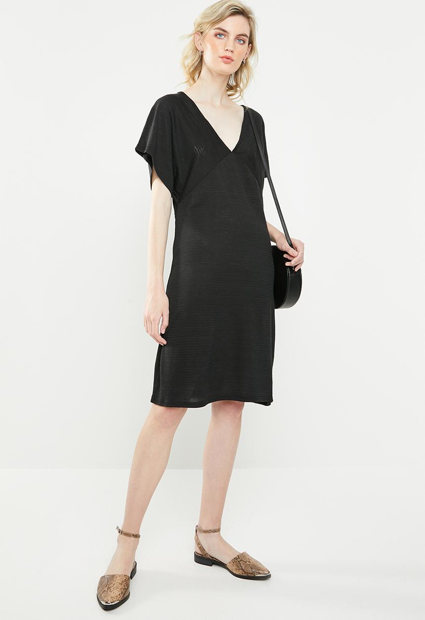 Jacqueline de Yong - Lora short sleeve dress - black