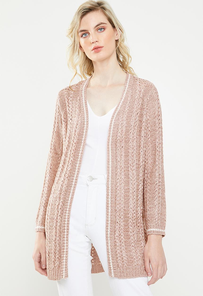 Jacqueline de Yong - Mynte long sleeve cardigan - pink