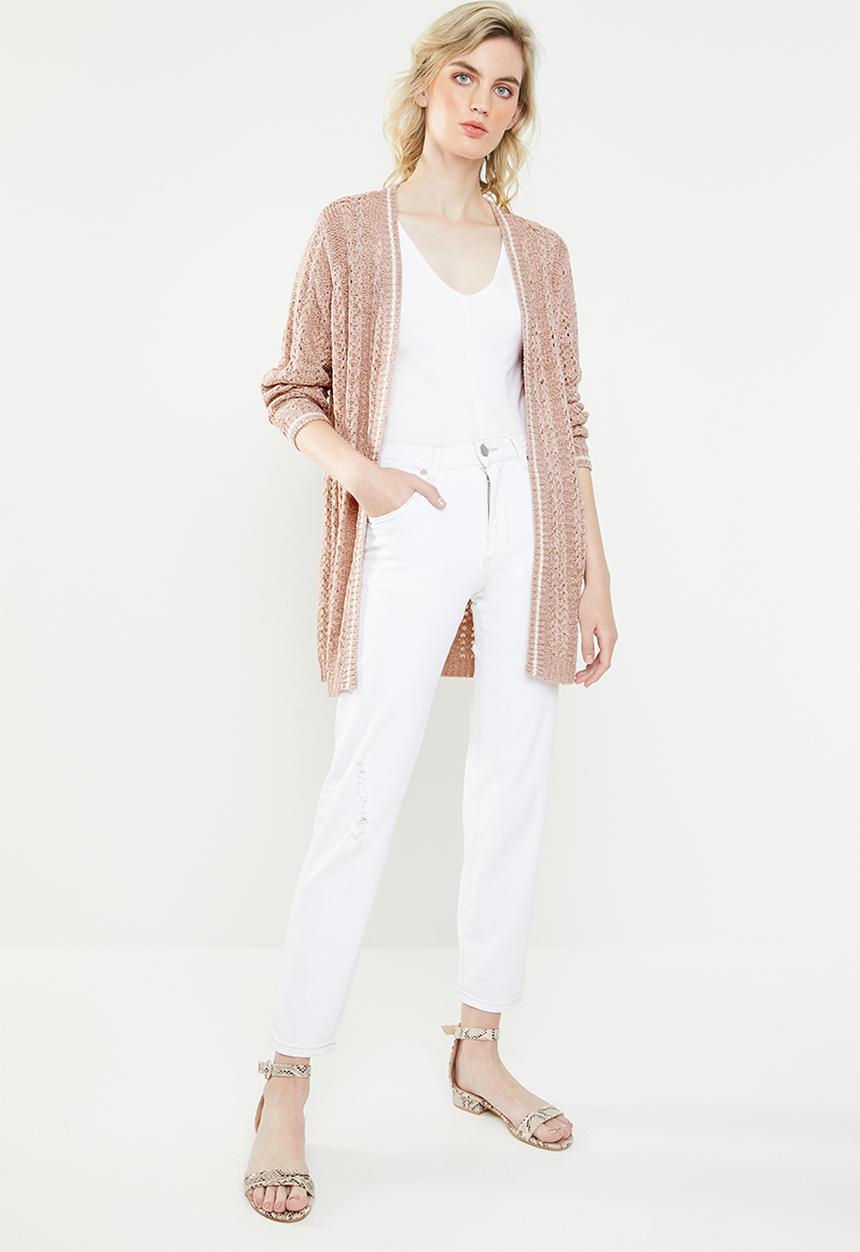 Jacqueline de Yong - Mynte long sleeve cardigan - pink