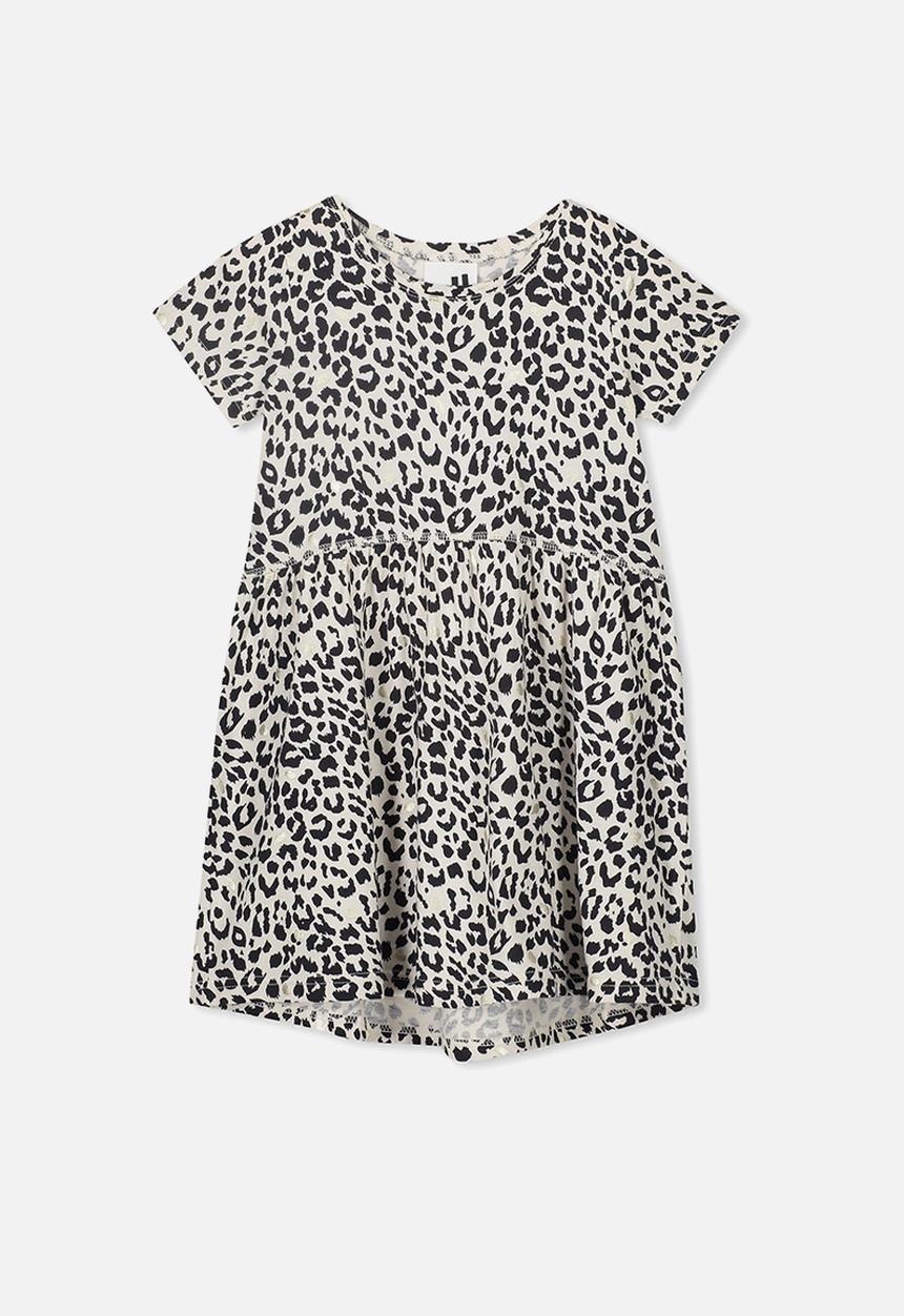 Cotton On - Freya short sleeve dress - black & white 