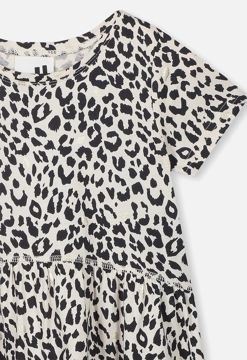 Cotton On - Freya short sleeve dress - black & white 
