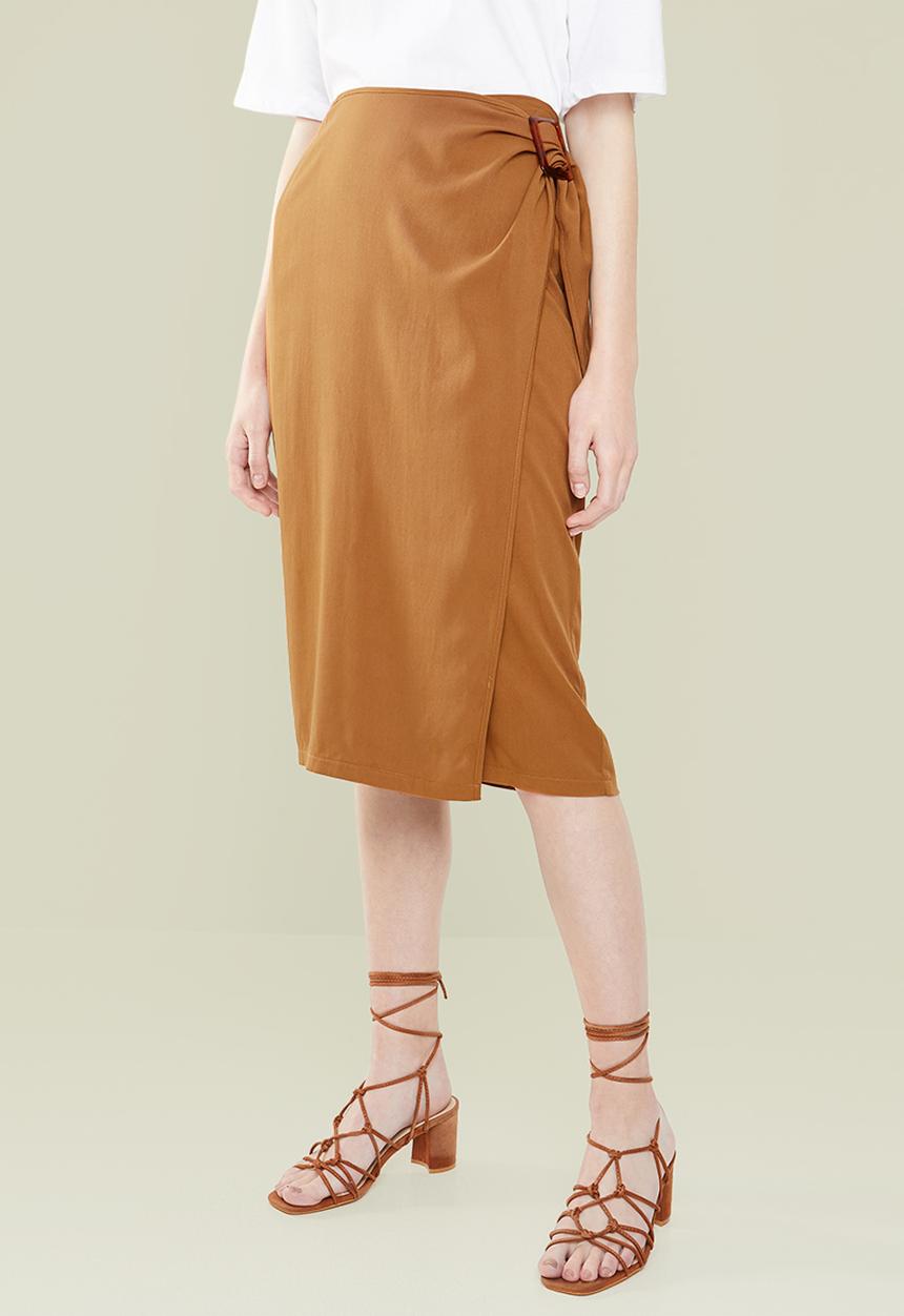 Superbalist - Midi wrap skirt - tan