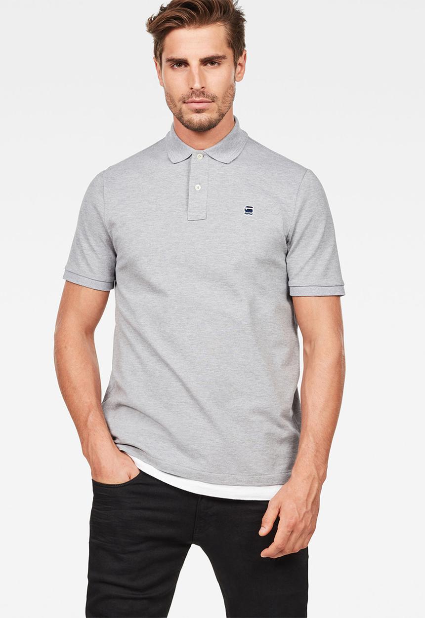 G-STAR - Dunda short sleeve polo tee - grey