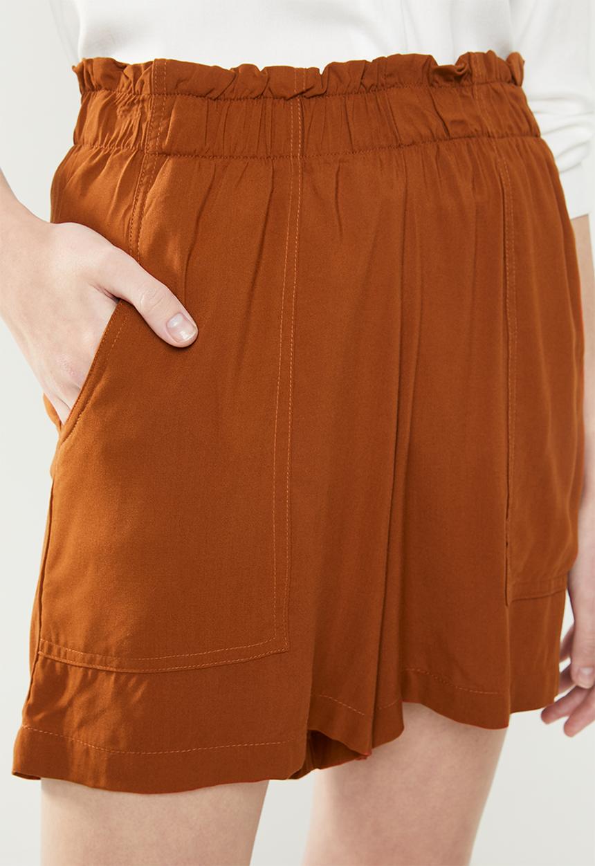 Superbalist - Soft paperbag short - rust