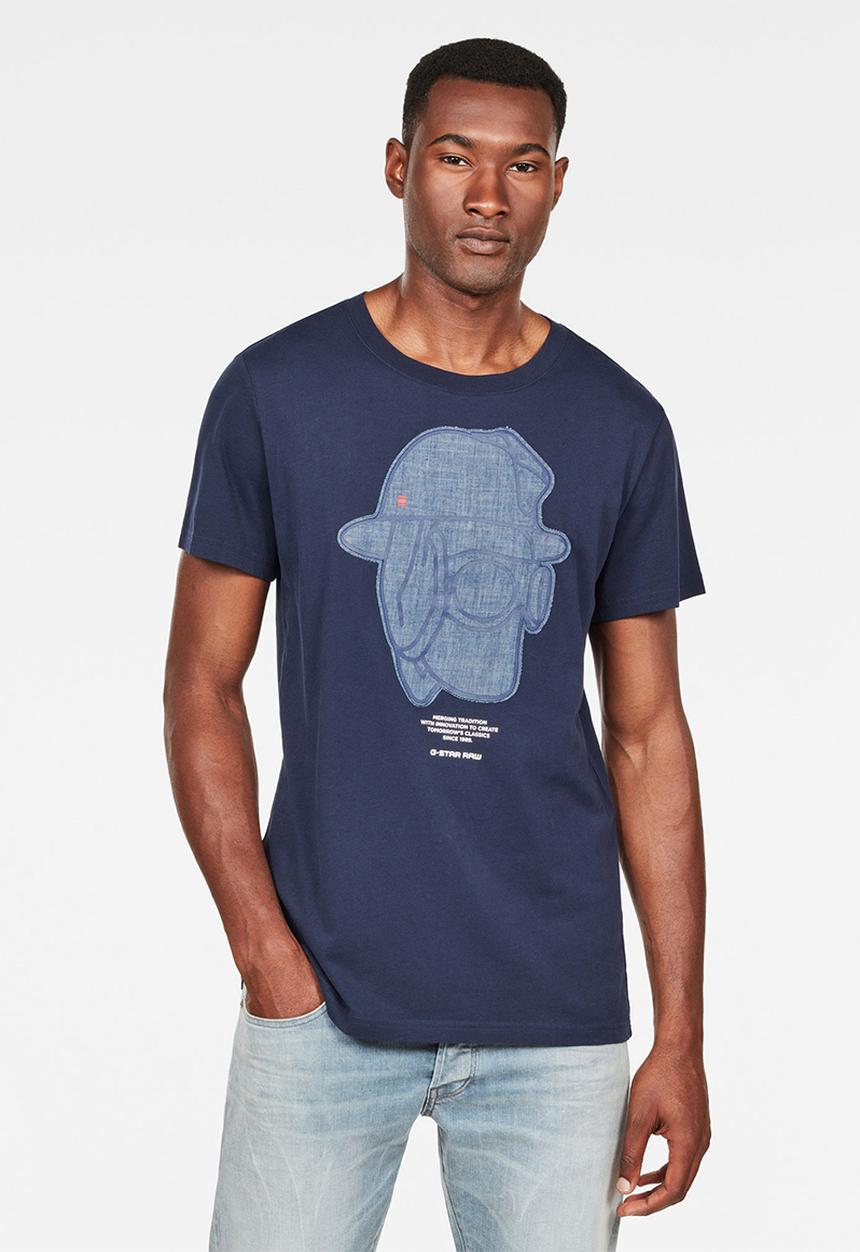 G-STAR - Graphic 10 short sleeve tee - navy