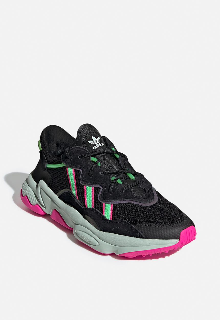 adidas Originals - Ozweego - core black/shock lime/shock pink