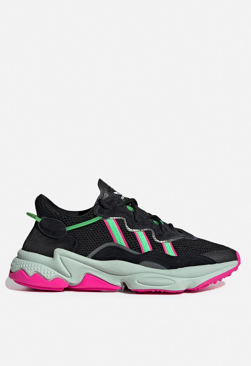 adidas Originals - Ozweego - core black/shock lime/shock pink