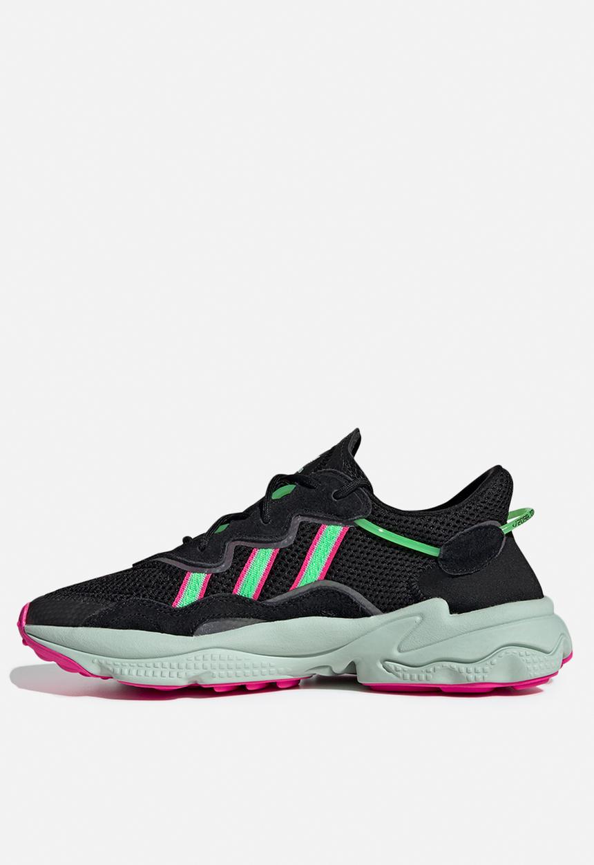 adidas Originals - Ozweego - core black/shock lime/shock pink