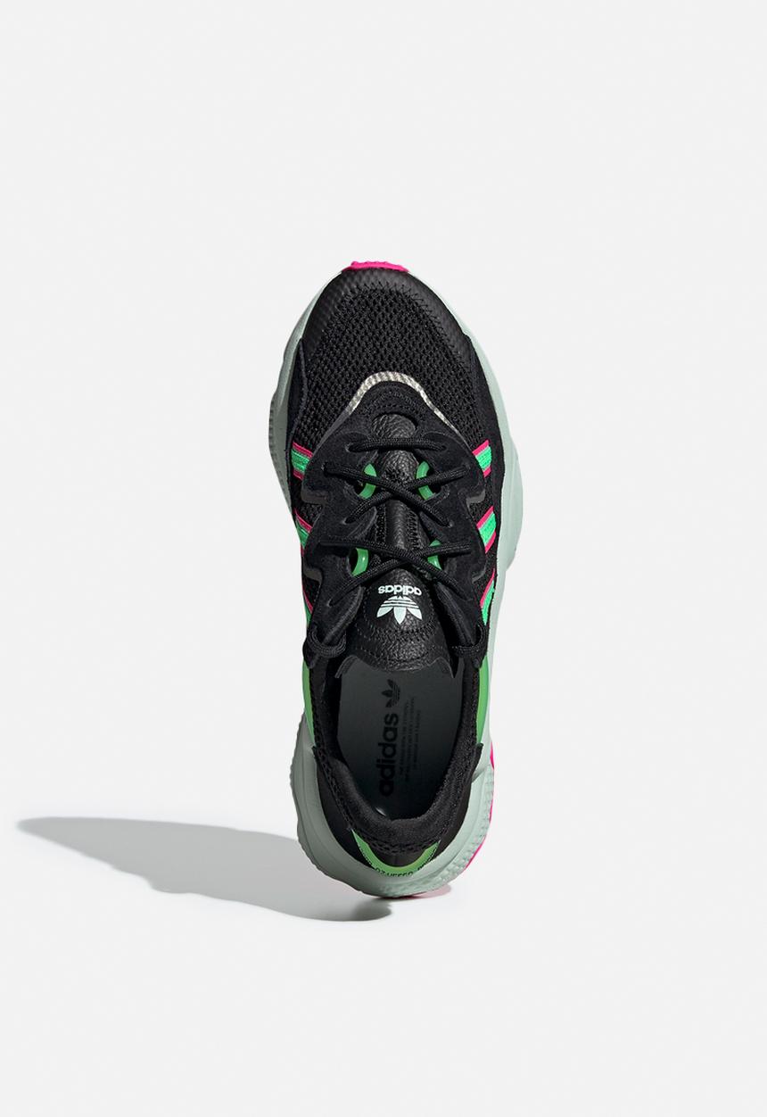 adidas Originals - Ozweego - core black/shock lime/shock pink