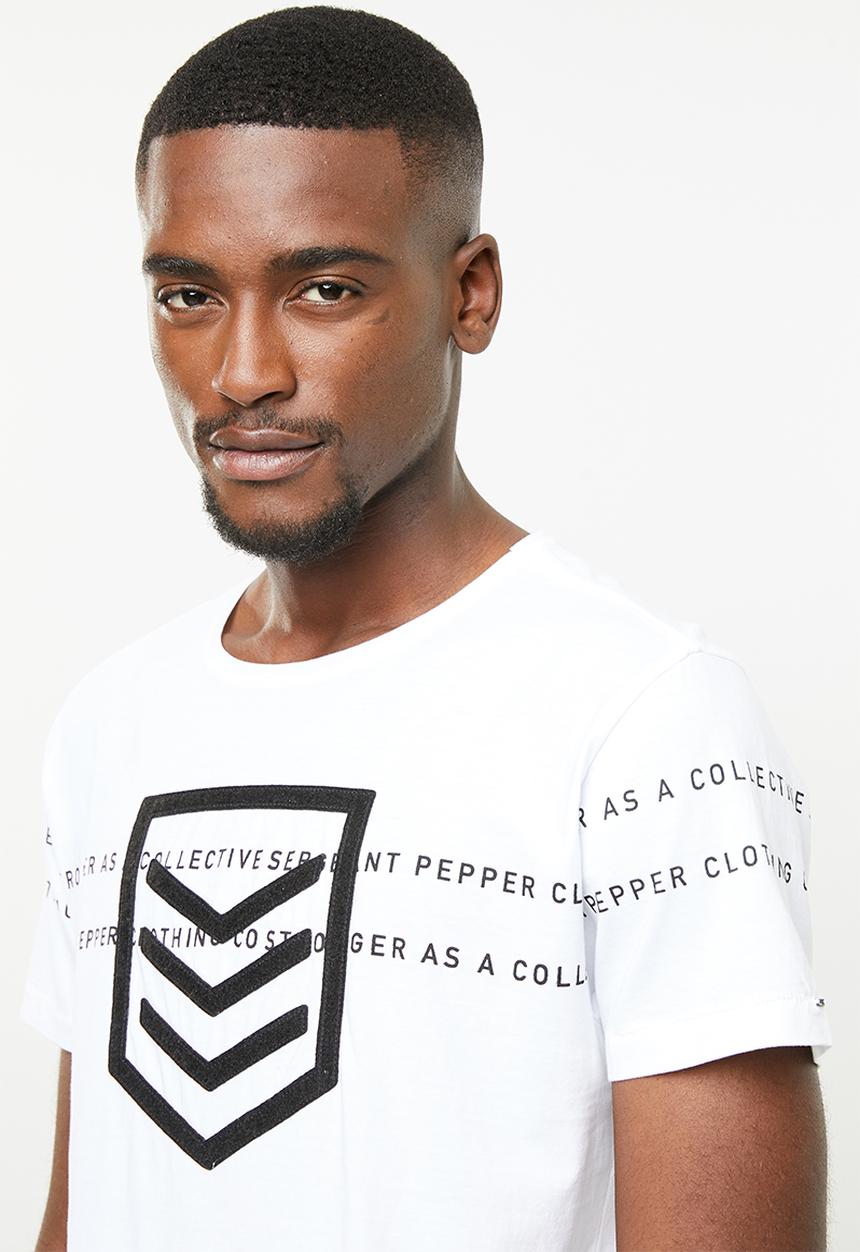 S.P.C.C - Side slit applique tee - white