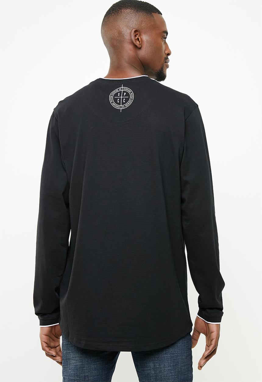 S.P.C.C - Shadow stripe logo tee - black