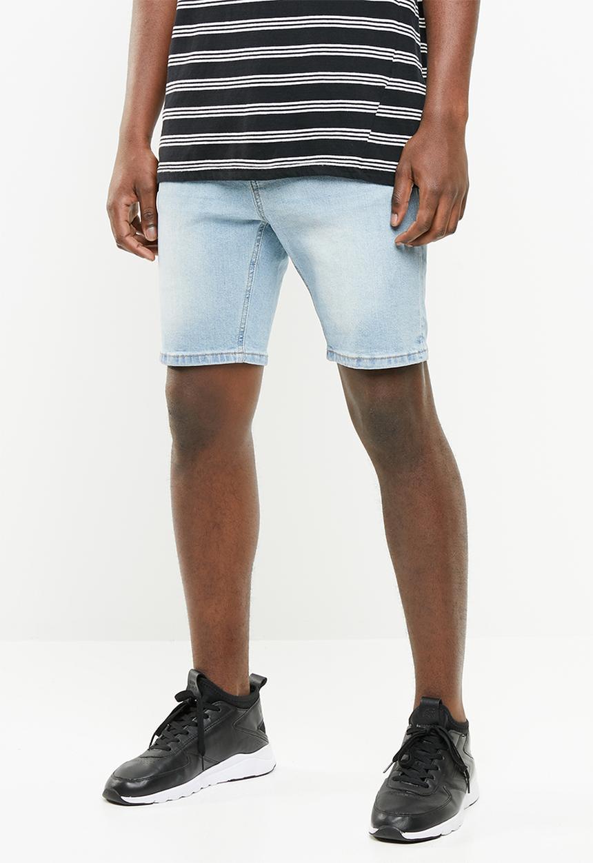 Cotton On - Skinny straight fit shorts - blue