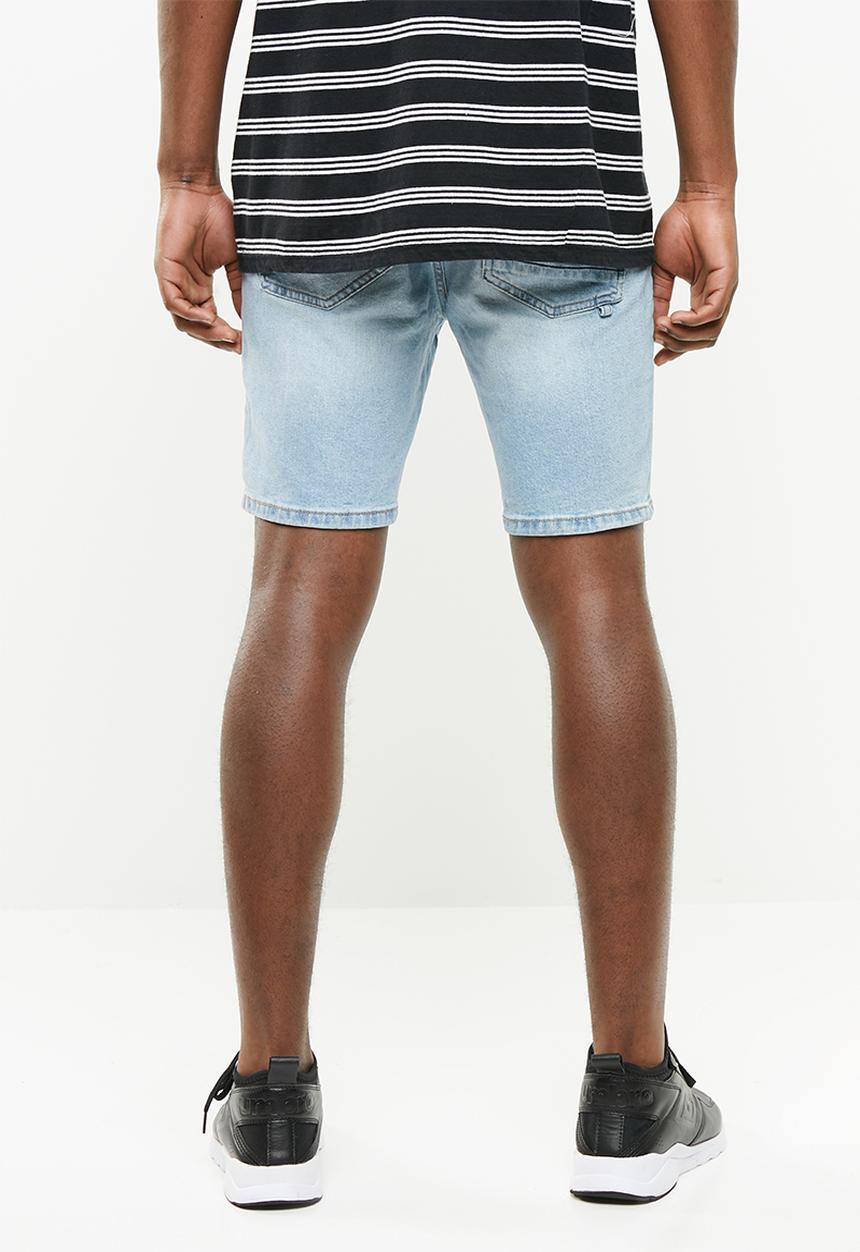 Cotton On - Skinny straight fit shorts - blue