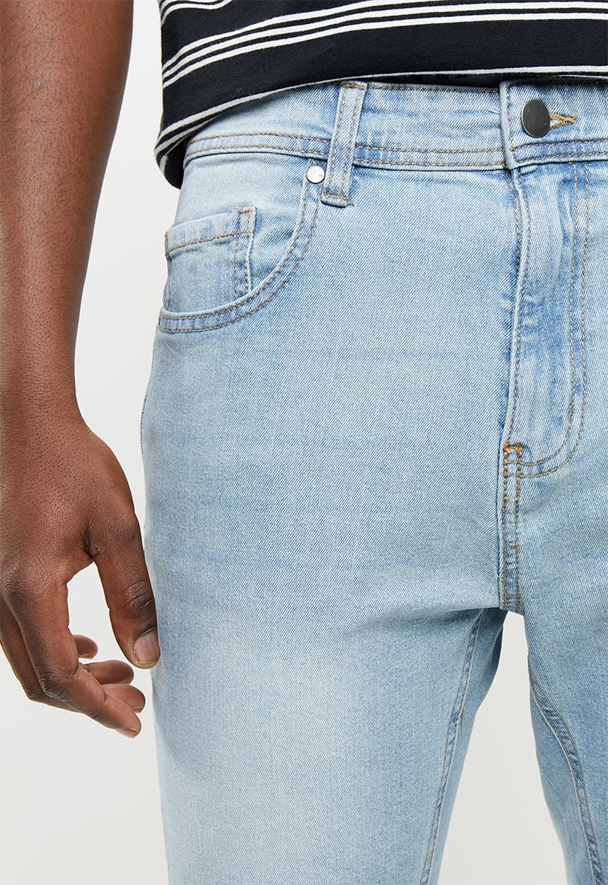 Cotton On - Skinny straight fit shorts - blue