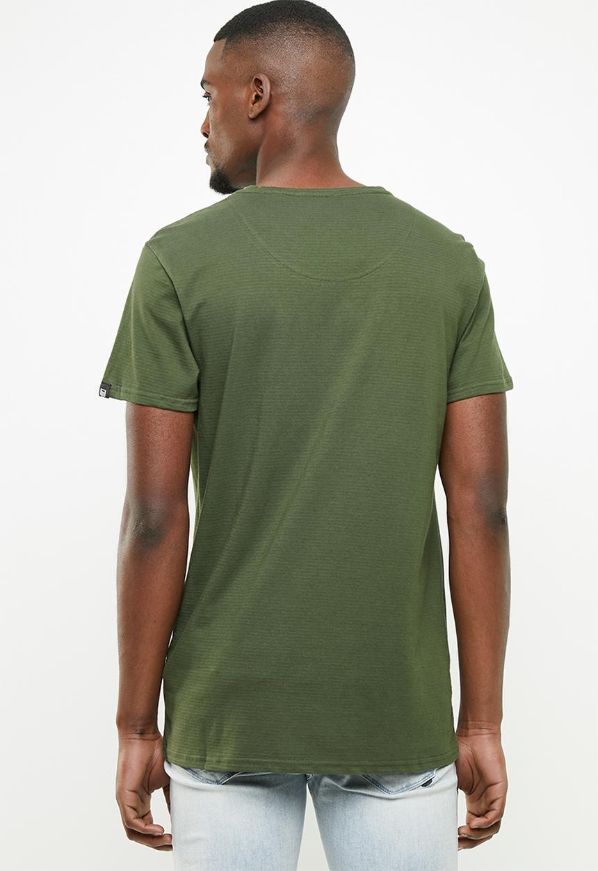 S.P.C.C - Shadow stripe logo tee - green