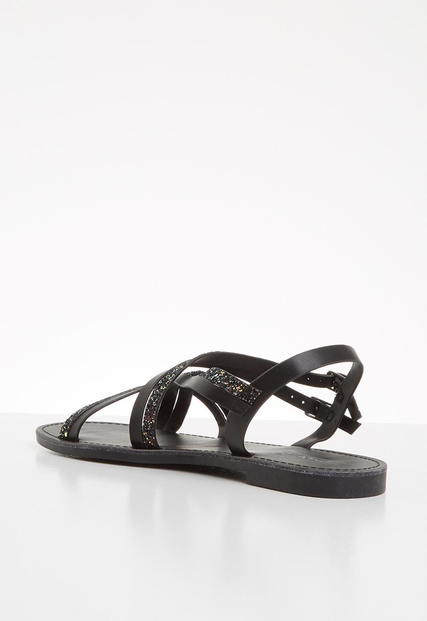 ONLY - Mandala crossover sandal - black