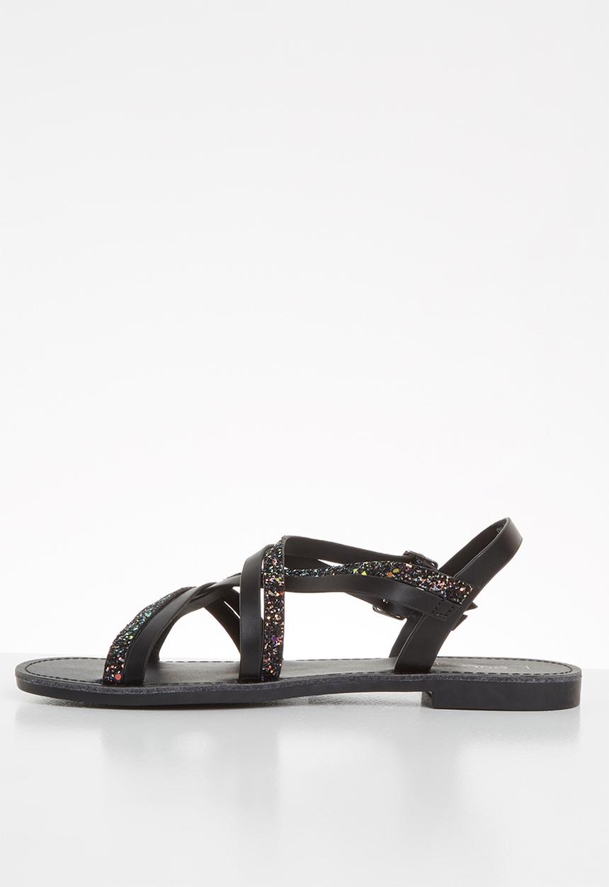 ONLY - Mandala crossover sandal - black