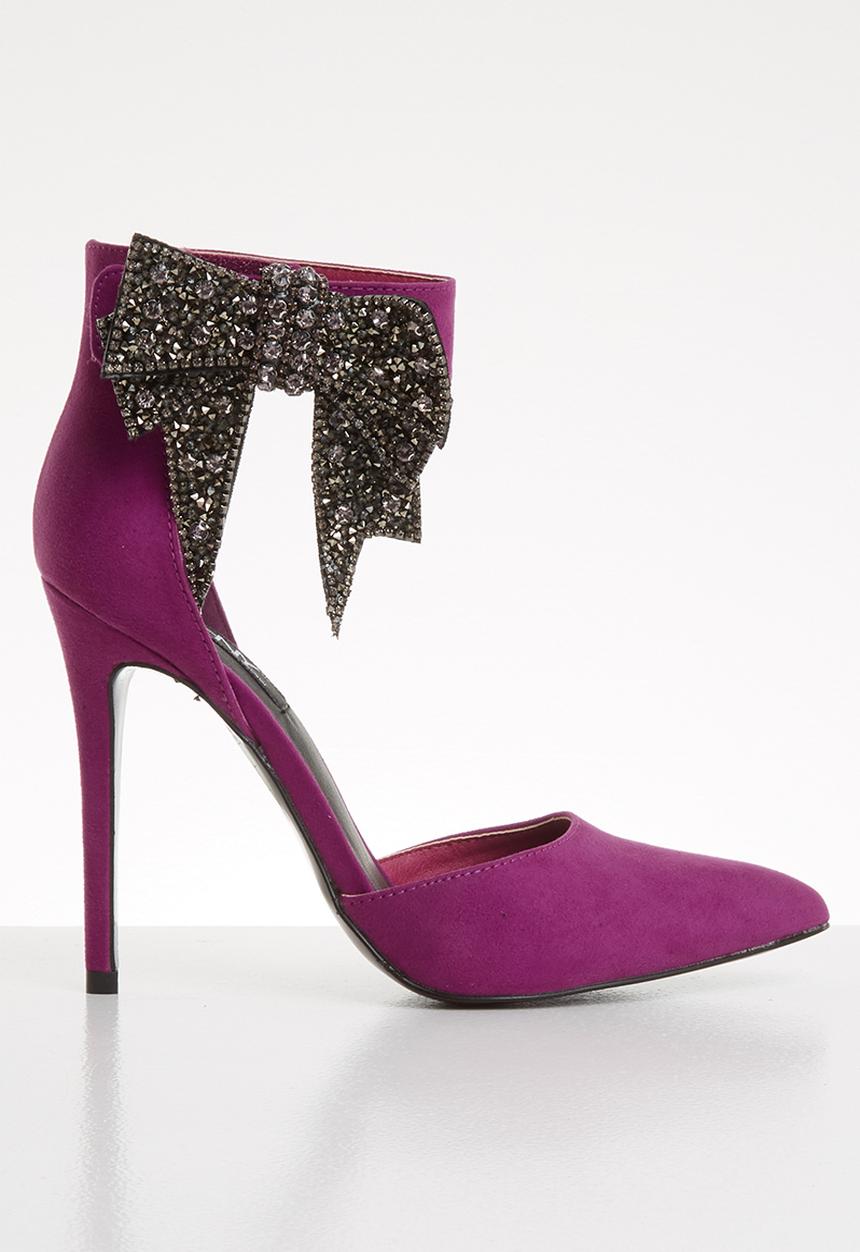 MHNY by Madison - Heidi side bow stiletto heel - purple