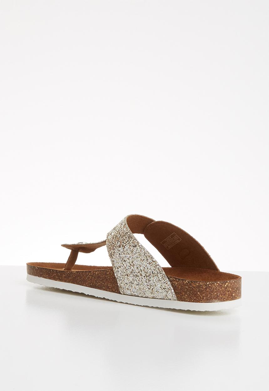 ONLY - Mathilda metallic toe split sandal - silver 