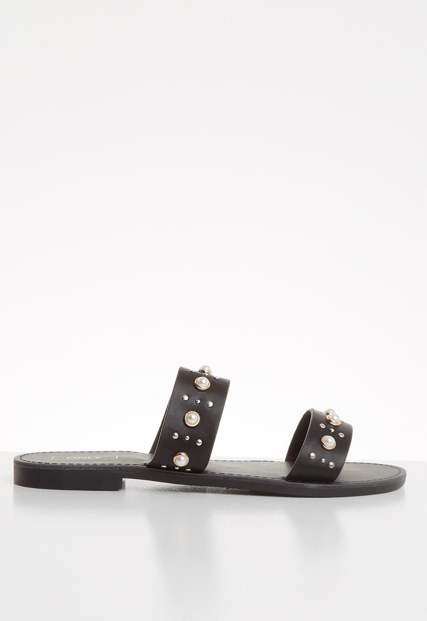 ONLY - Mandala pearl sandal - black
