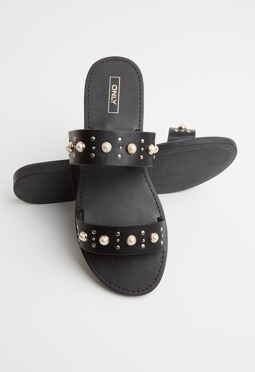 ONLY - Mandala pearl sandal - black