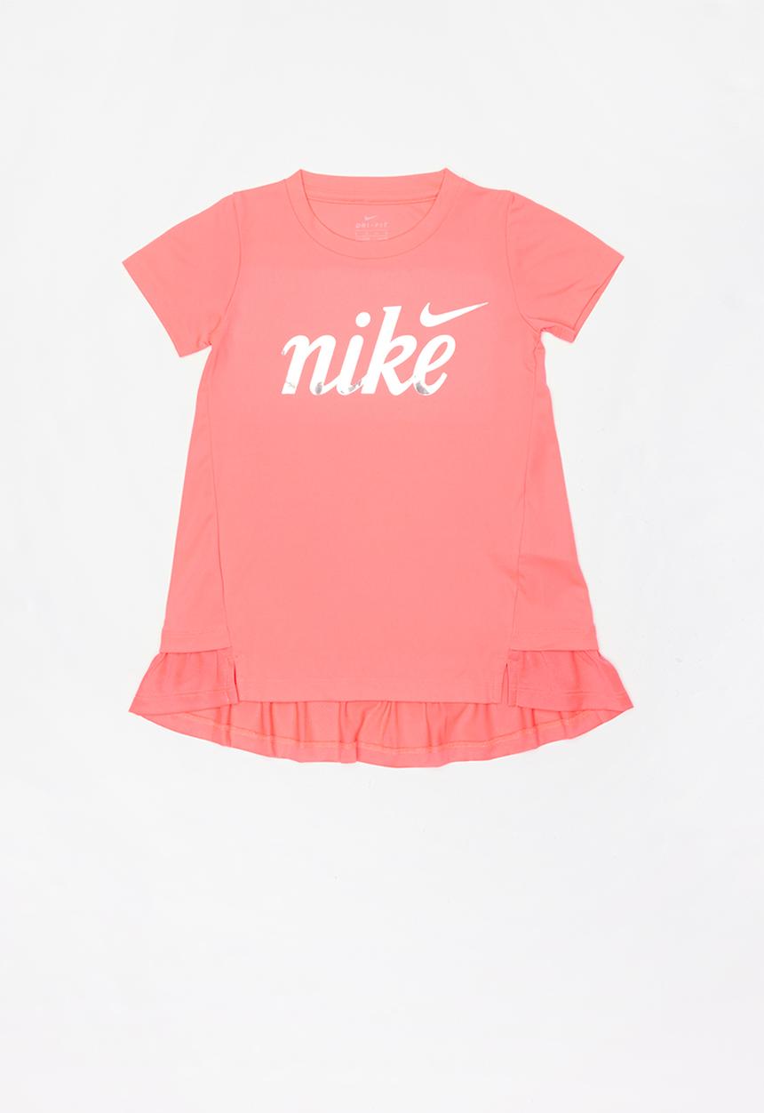 Nike - Dri-fit short sleeve peplum tunic - pink