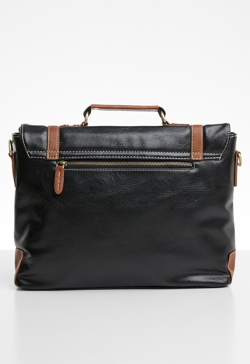 Superbalist - Zeke satchel - tan & black