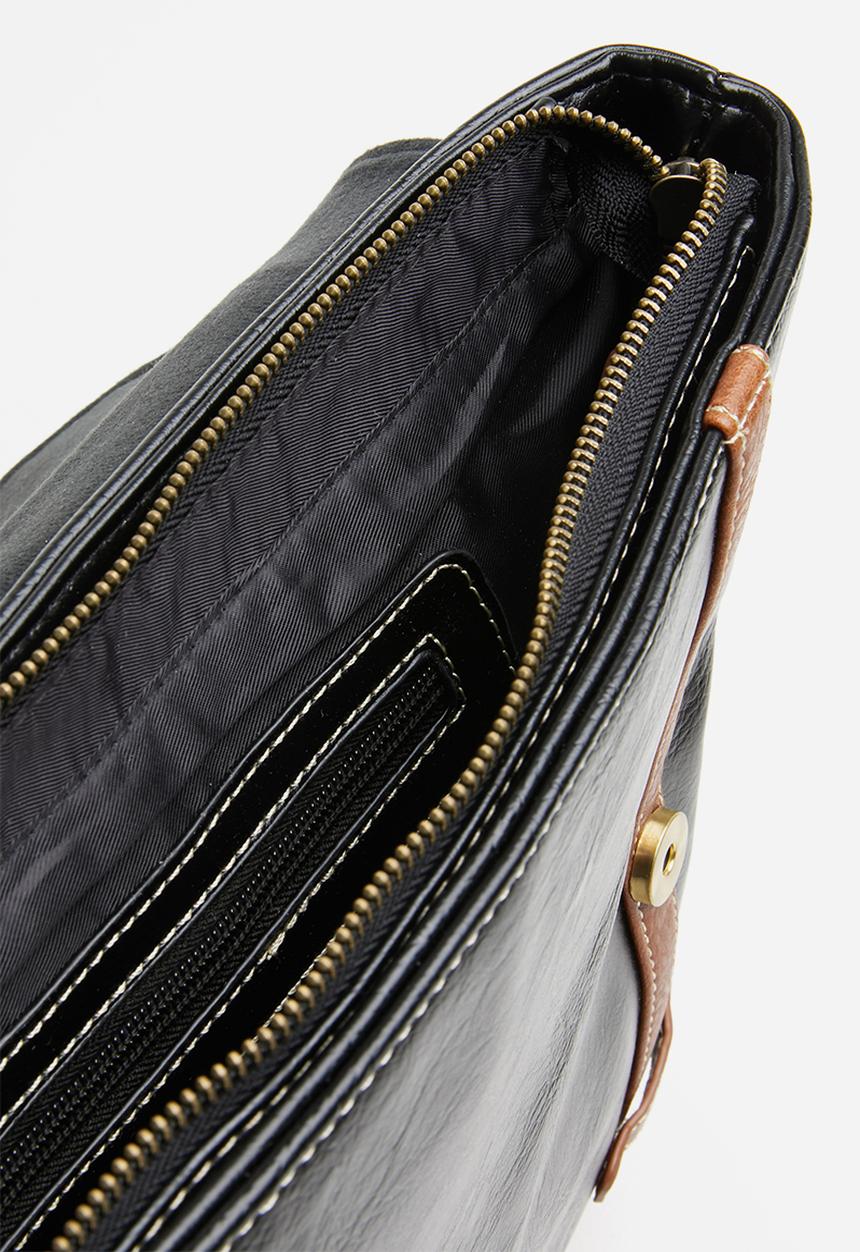 Superbalist - Zeke satchel - tan & black
