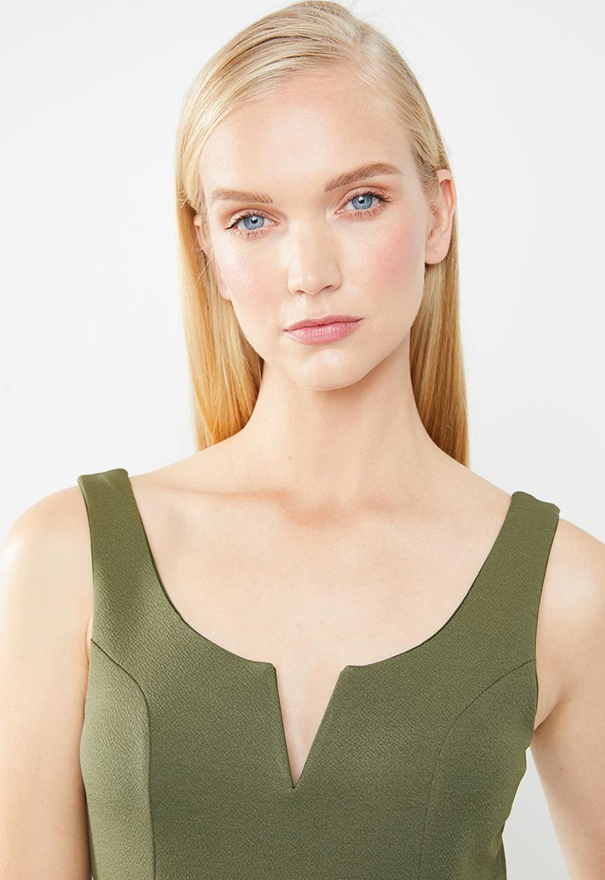 Revenge - V-front cut-out jumpsuit - khaki