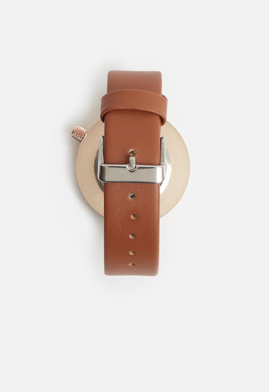 Joy Collectables - Leather-look watch - tan
