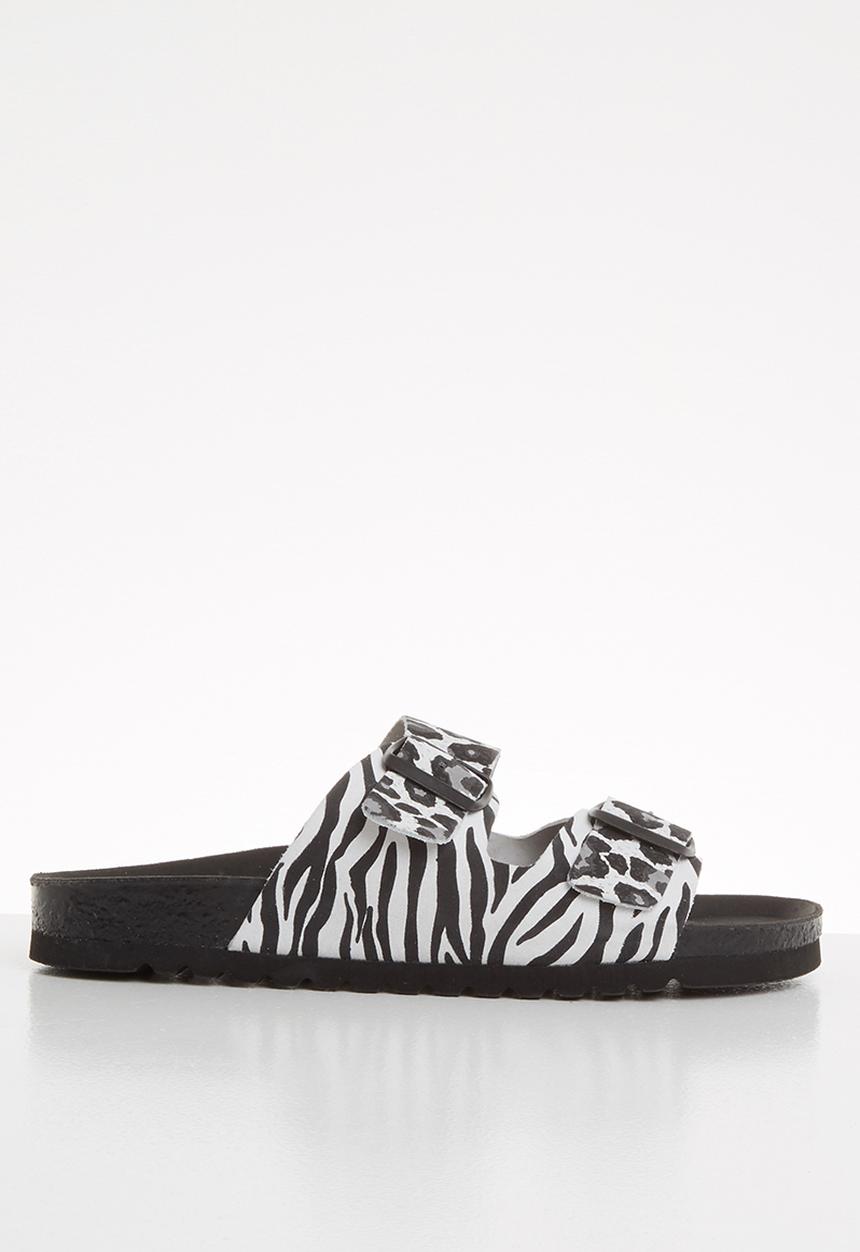 Vero Moda - Alda leather sandal - white & black 