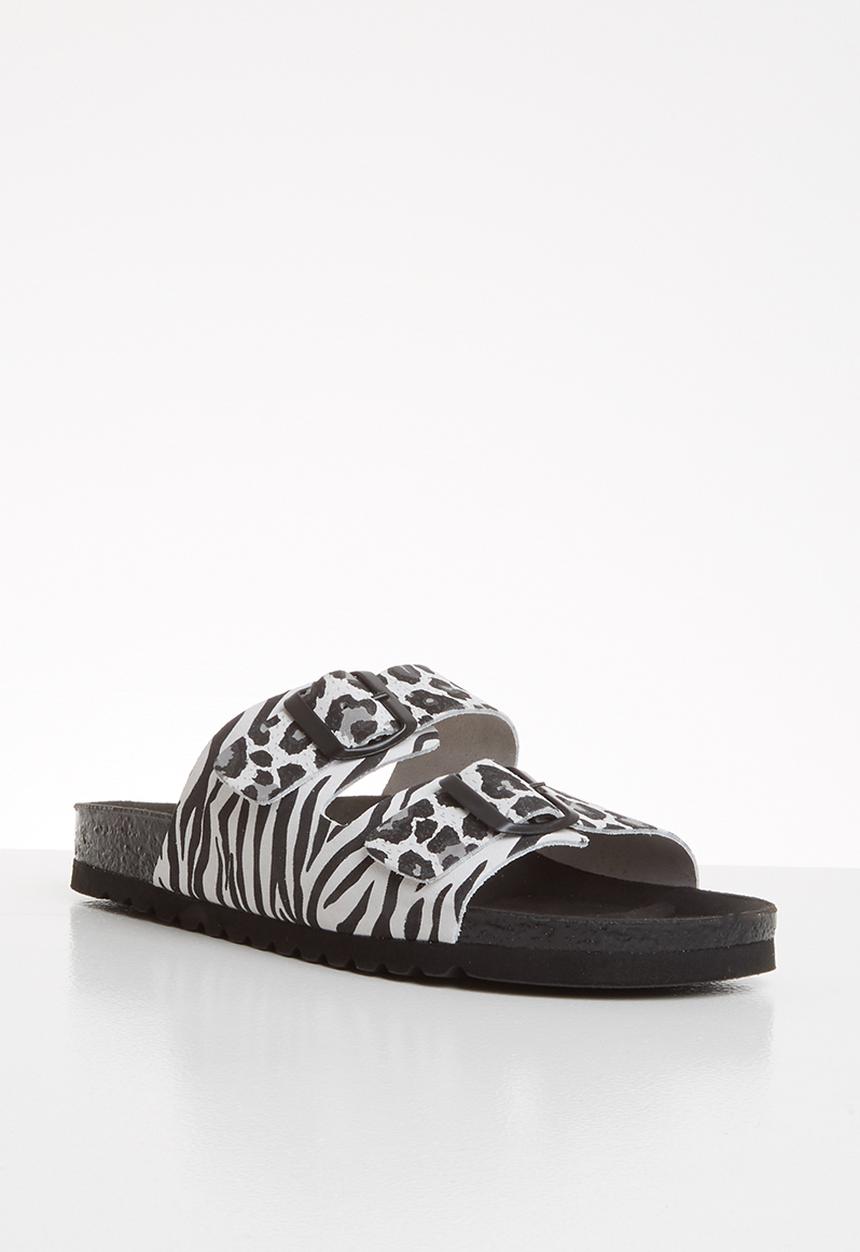 Vero Moda - Alda leather sandal - white & black 