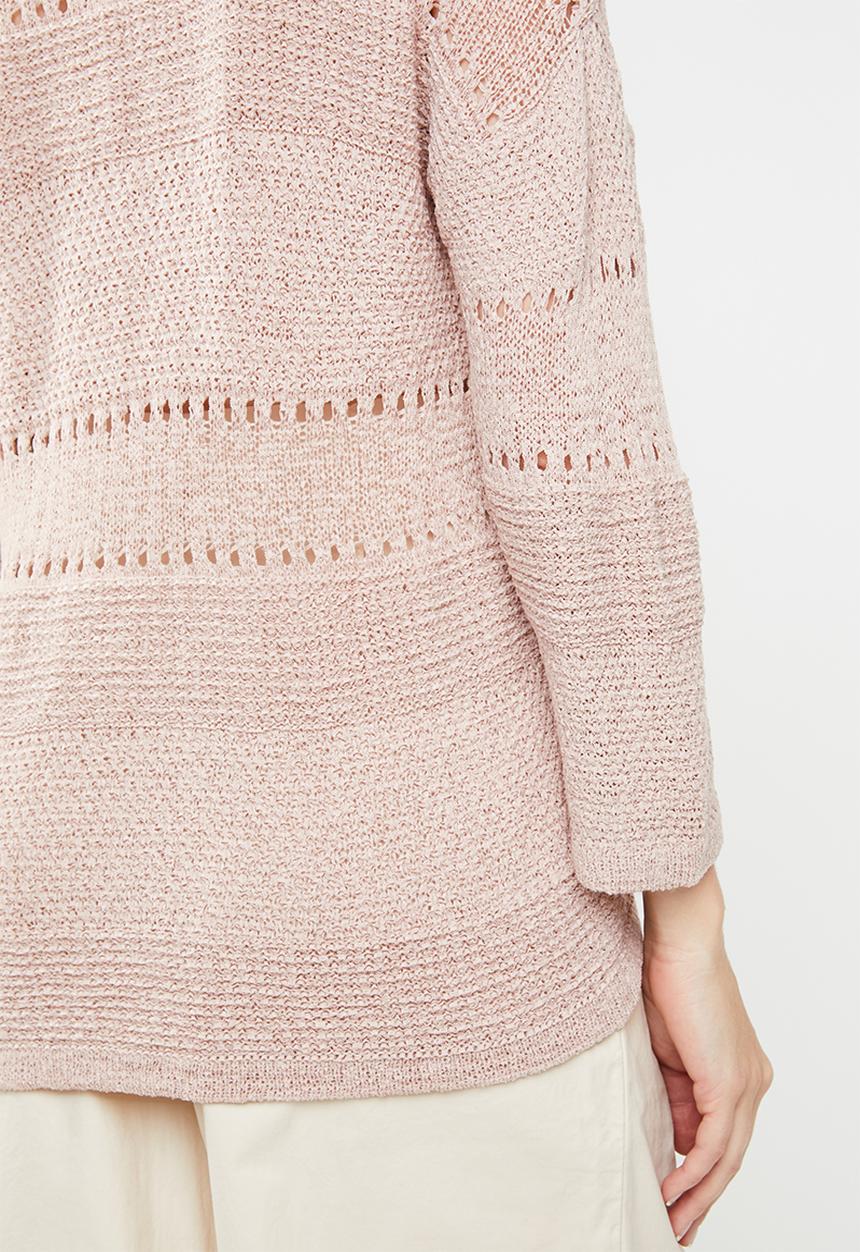 Jacqueline de Yong - Sorbet 3/4 sleeve pullover knit - pink