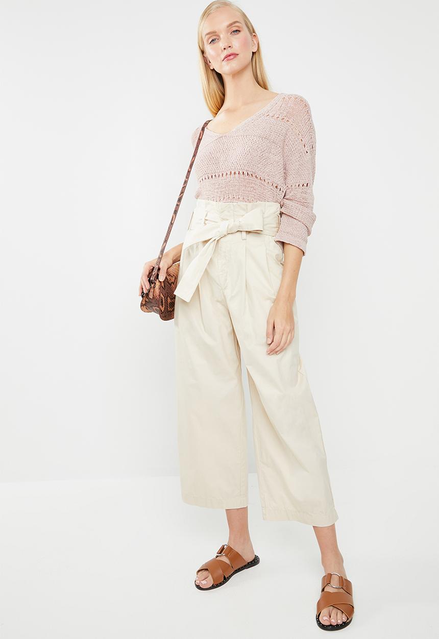 Jacqueline de Yong - Sorbet 3/4 sleeve pullover knit - pink