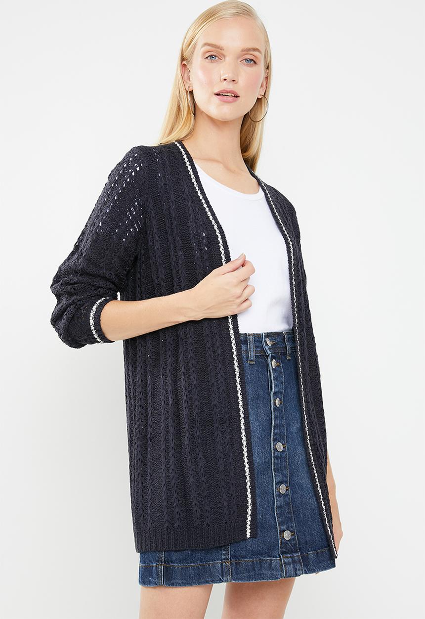 Jacqueline de Yong - Mynte long sleeve cardigan - navy