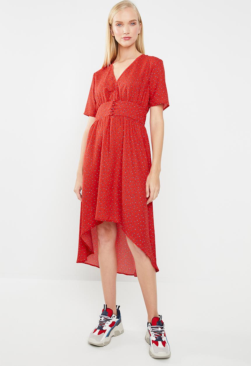 Jacqueline de Yong - Povla long dress - red
