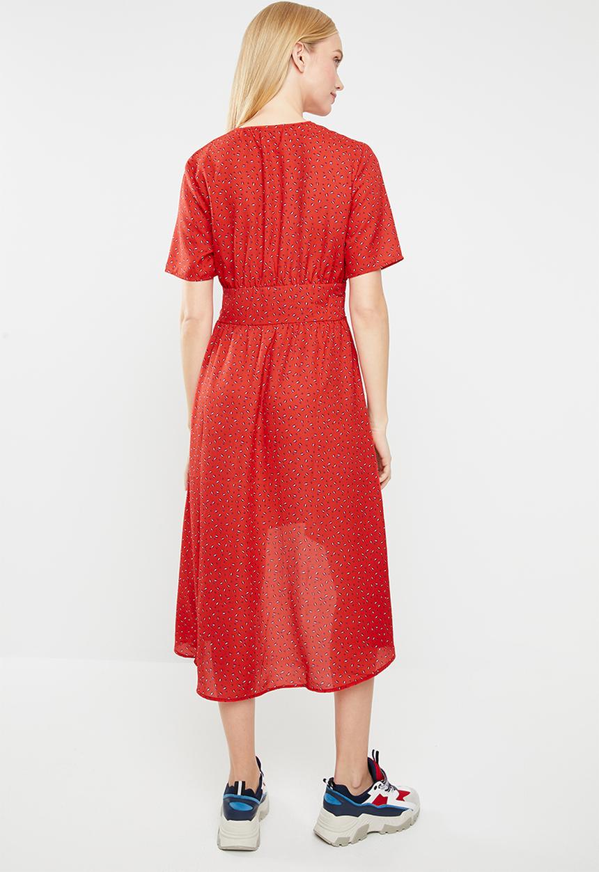 Jacqueline de Yong - Povla long dress - red