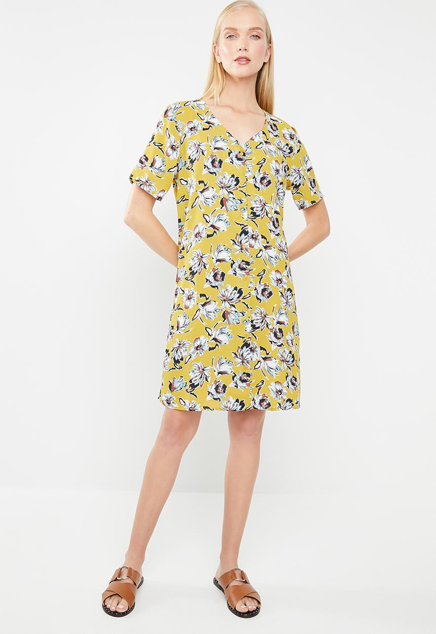 Jacqueline de Yong - Treats short sleeve shirt - yellow