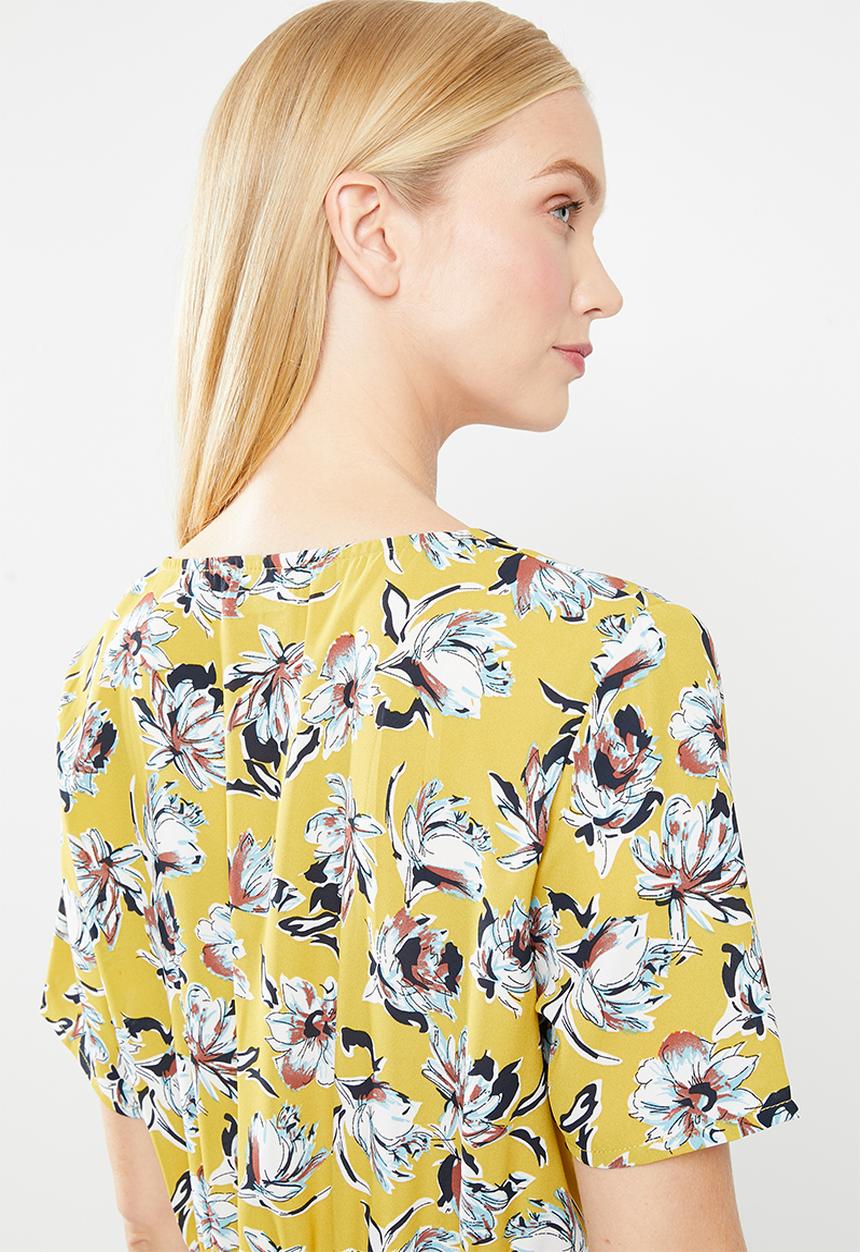 Jacqueline de Yong - Treats short sleeve shirt - yellow