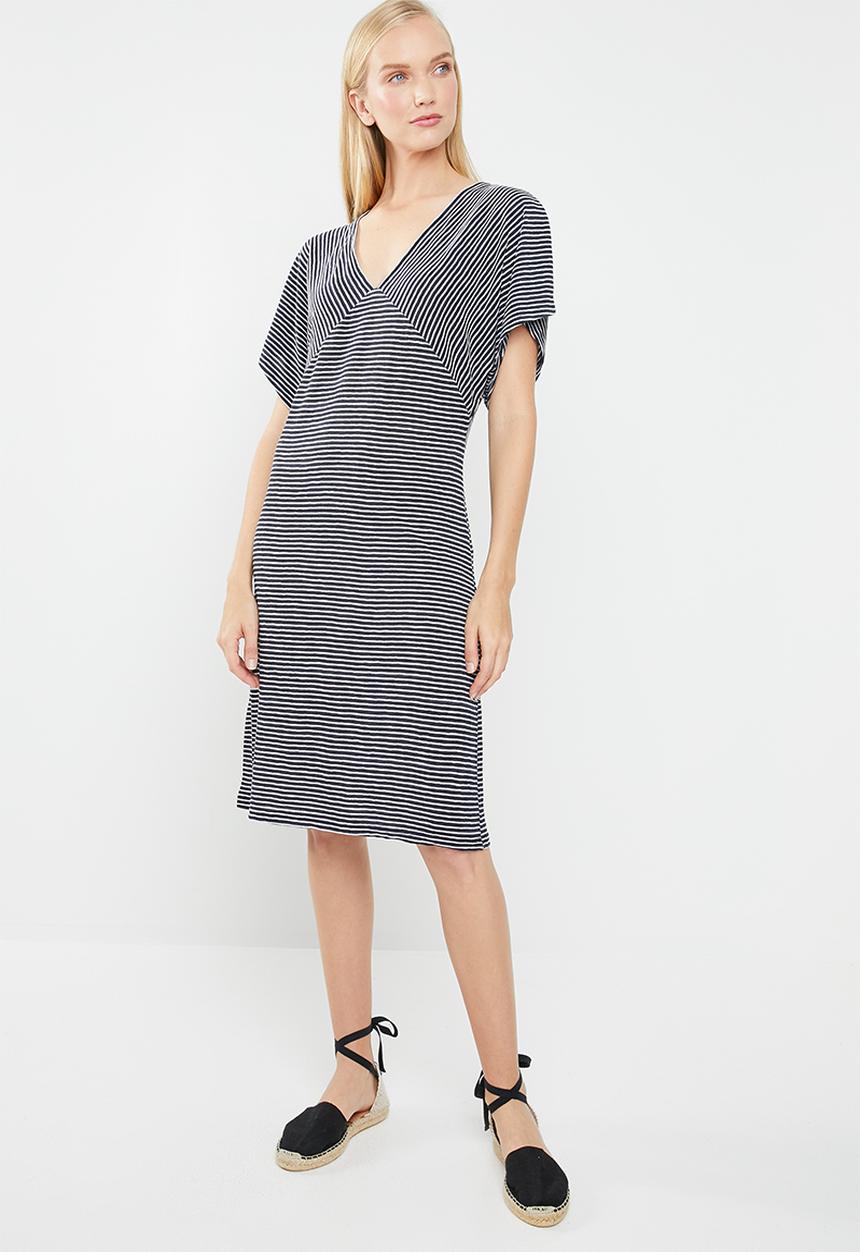 Jacqueline de Yong - Lora short sleeve dress - navy