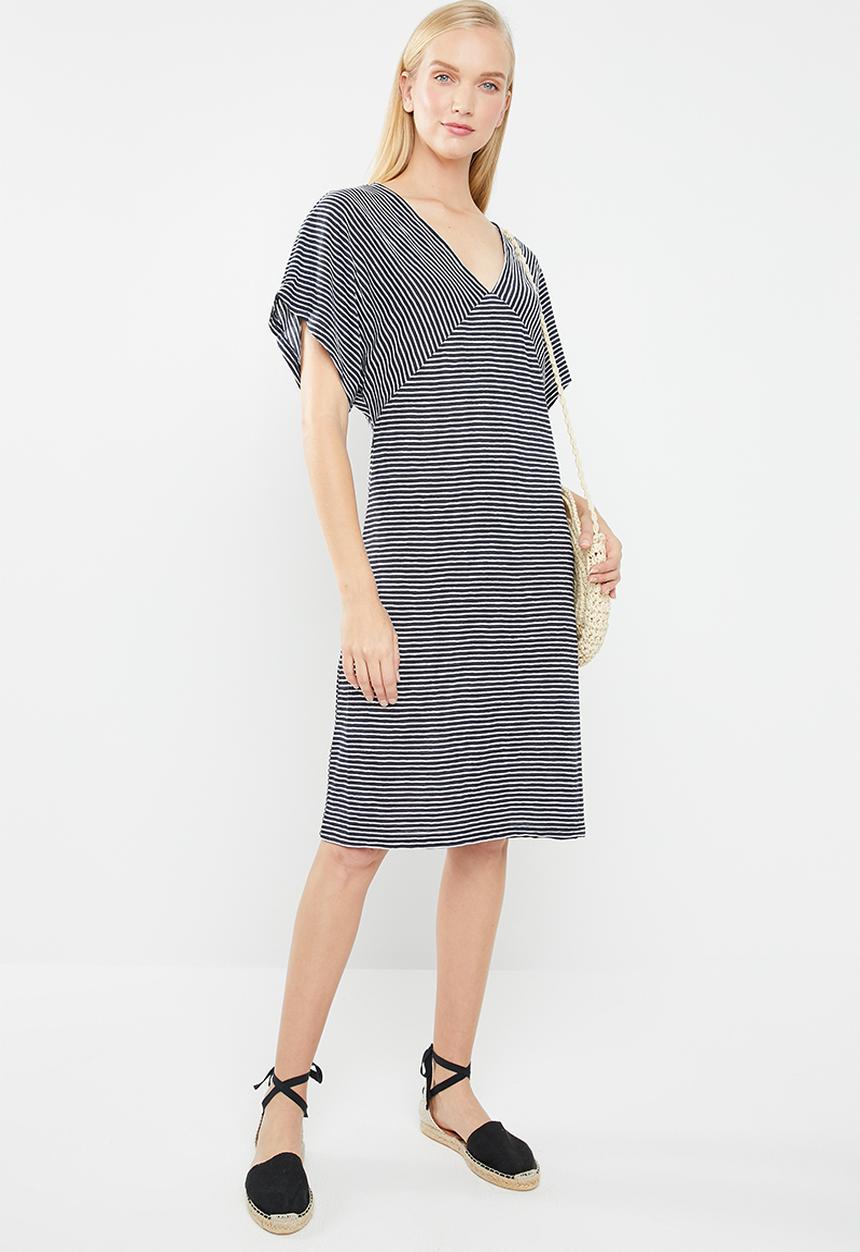 Jacqueline de Yong - Lora short sleeve dress - navy