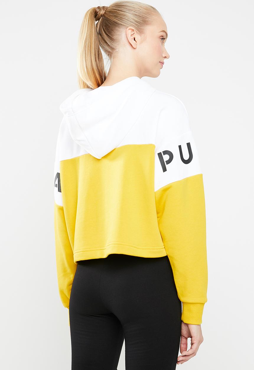PUMA - Xtg colourblock hoodie - yellow & white