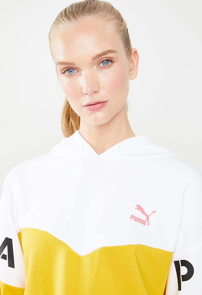 PUMA - Xtg colourblock hoodie - yellow & white