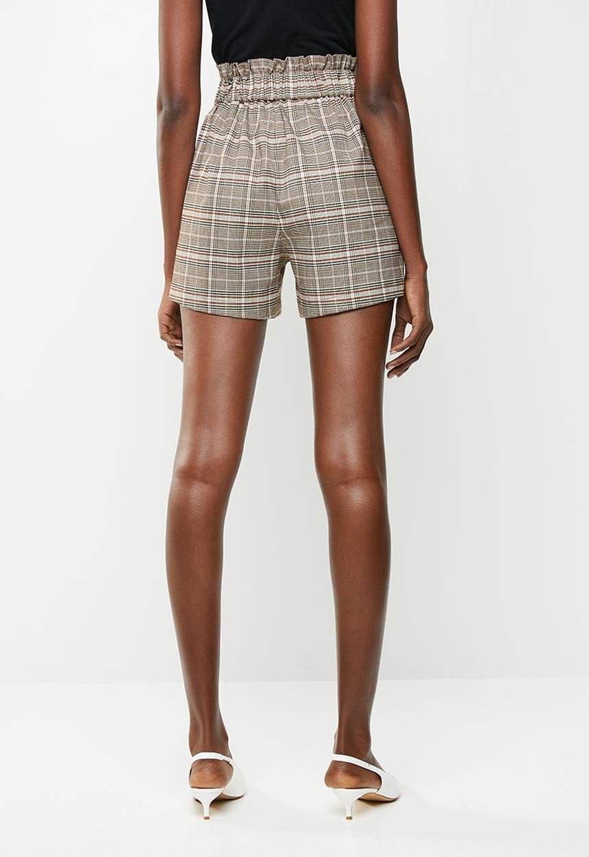 Jacqueline de Yong - Sandra check paperwaist shorts - multi 