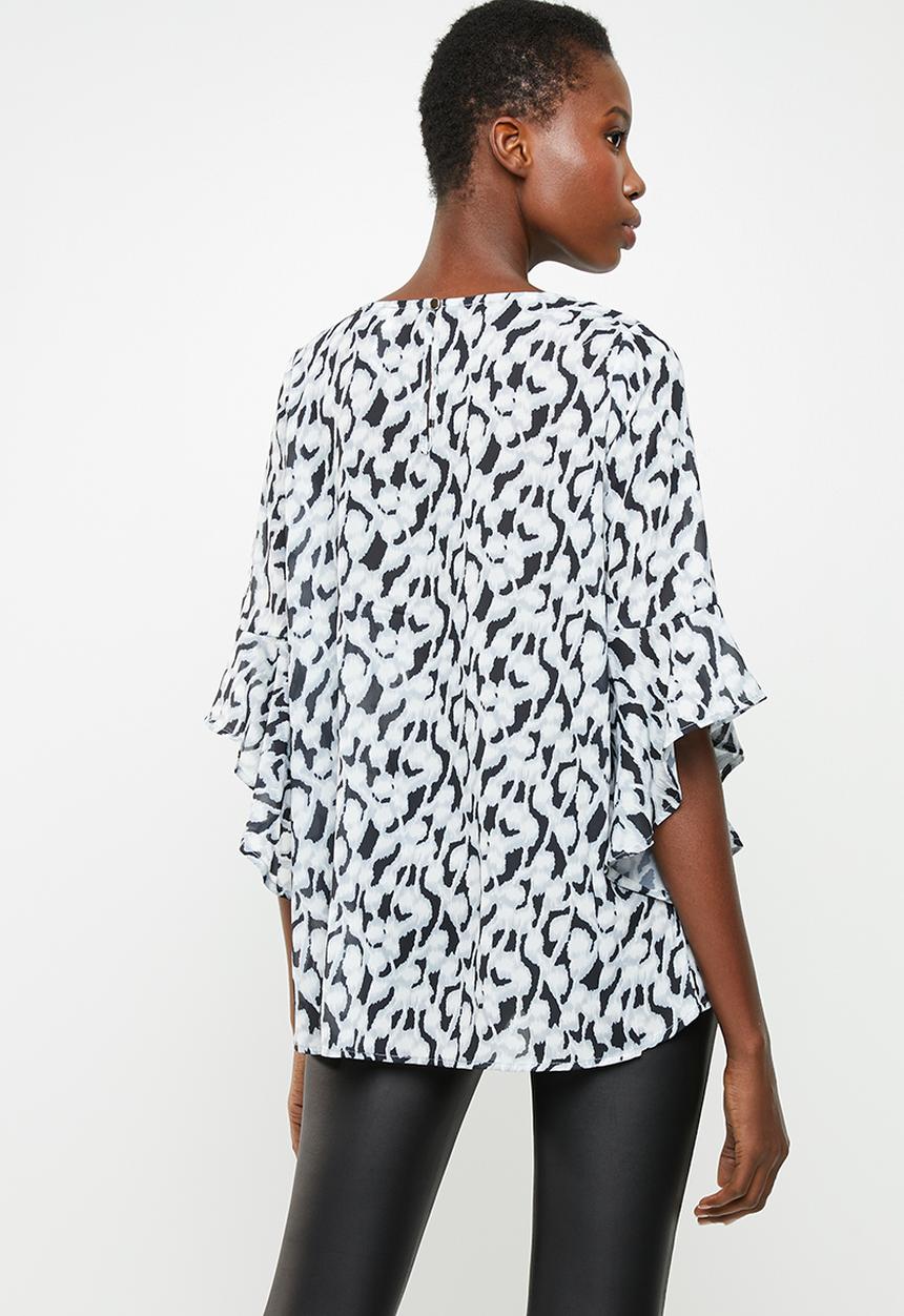Revenge - Volume sleeve printed blouse - multi 