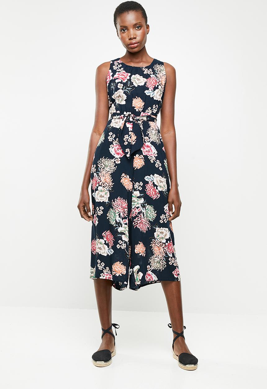 Revenge - Floral tie waist jumpsuit - multi