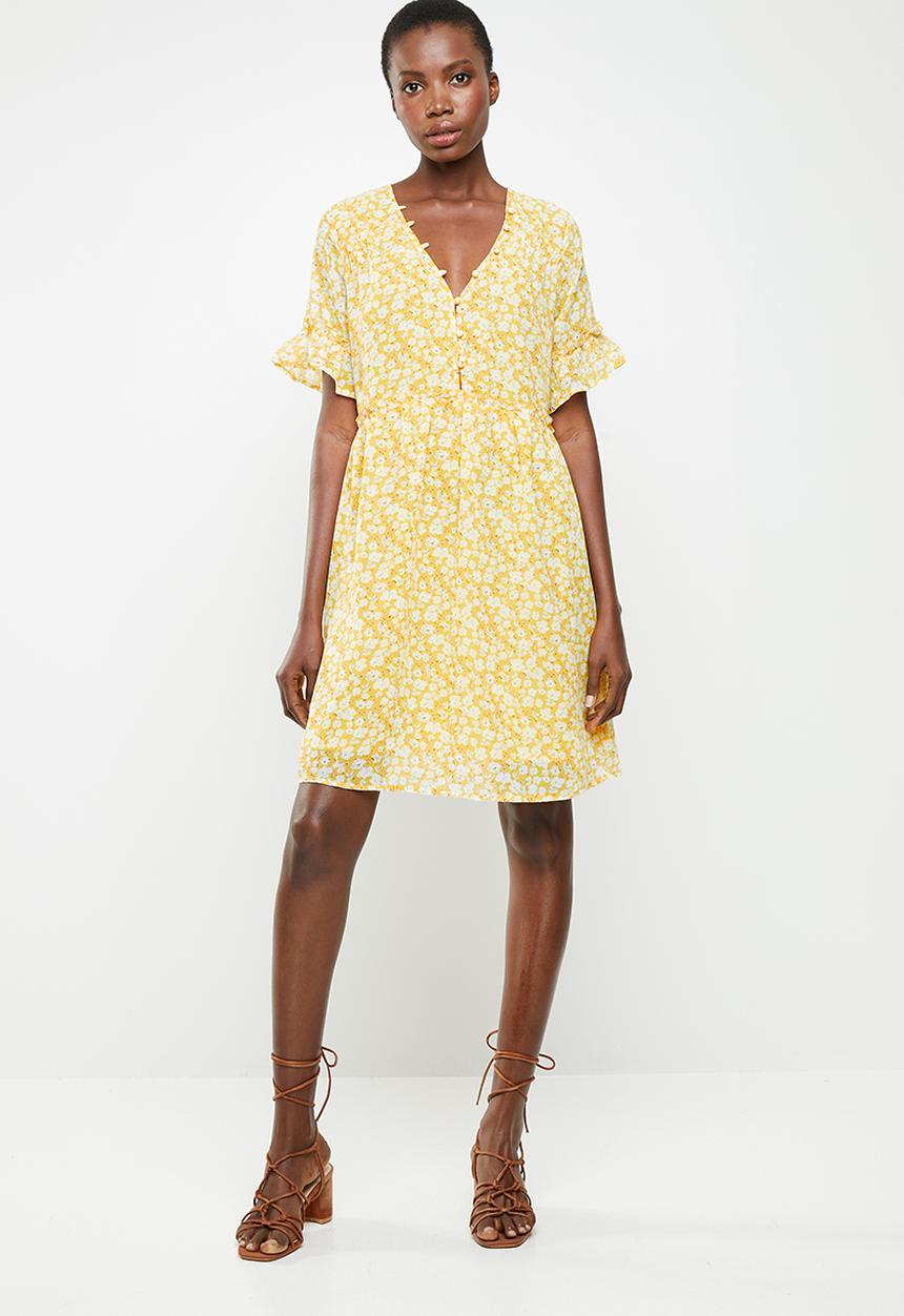 ONLY - Tone short dress - yellow