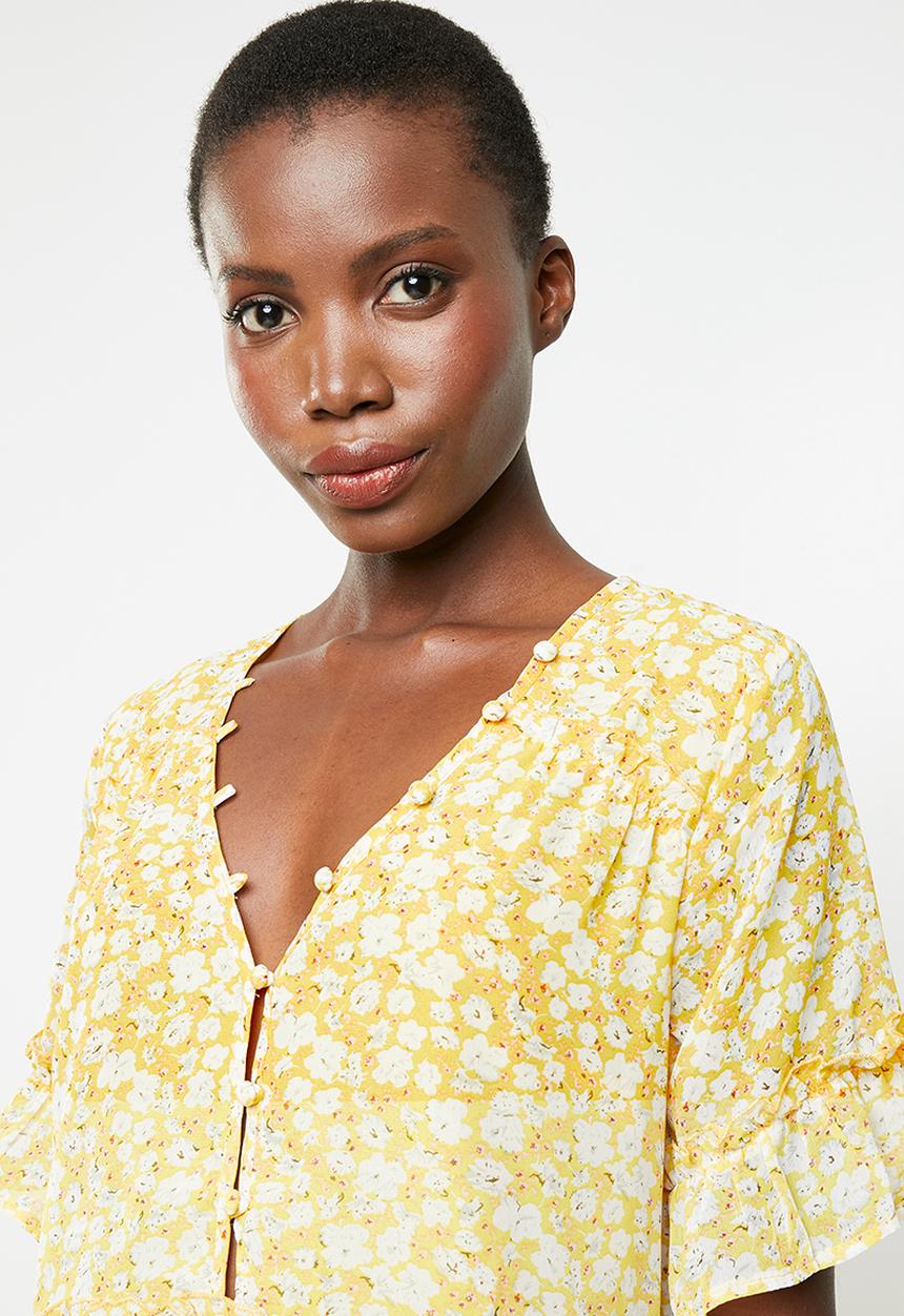 ONLY - Tone short dress - yellow