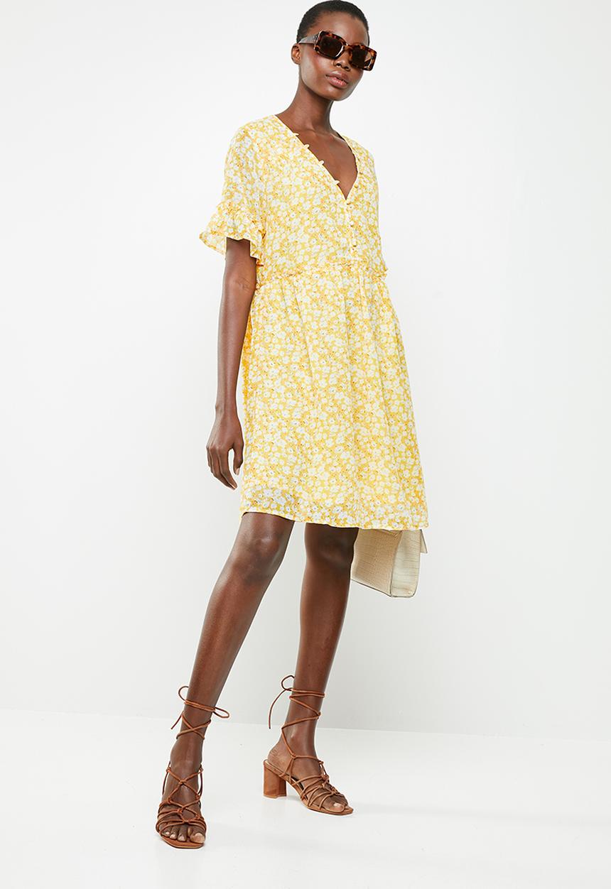 ONLY - Tone short dress - yellow
